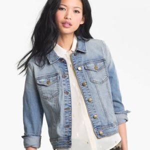 Crop light wash jean jacket - Nordstrom